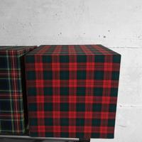 Cubi tartan design pouff comodino arredo 45x45