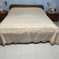 Copriletto matrimoniale in lino tessile sardo