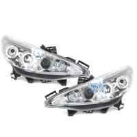 FARI PEUGEOT 207 06-12 OCCHI ANGELICI FONDO CROMAT