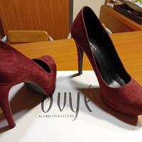 Decolletè camoscio bordeaux Ovyè tg.38 nuove