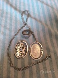 CIONDOLO PORTAFOTO E ANELLO DONNA