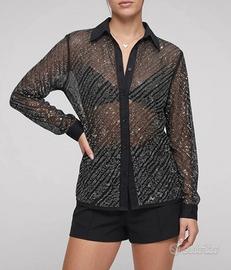 Camicia Diesel cristalli nera