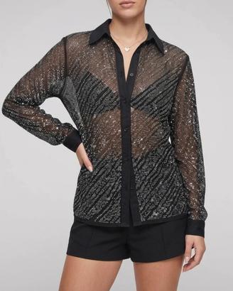 Camicia Diesel cristalli nera