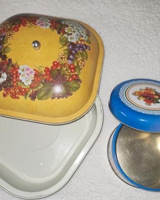 Set due scatole in latta 🍰 Cake box, tin containe