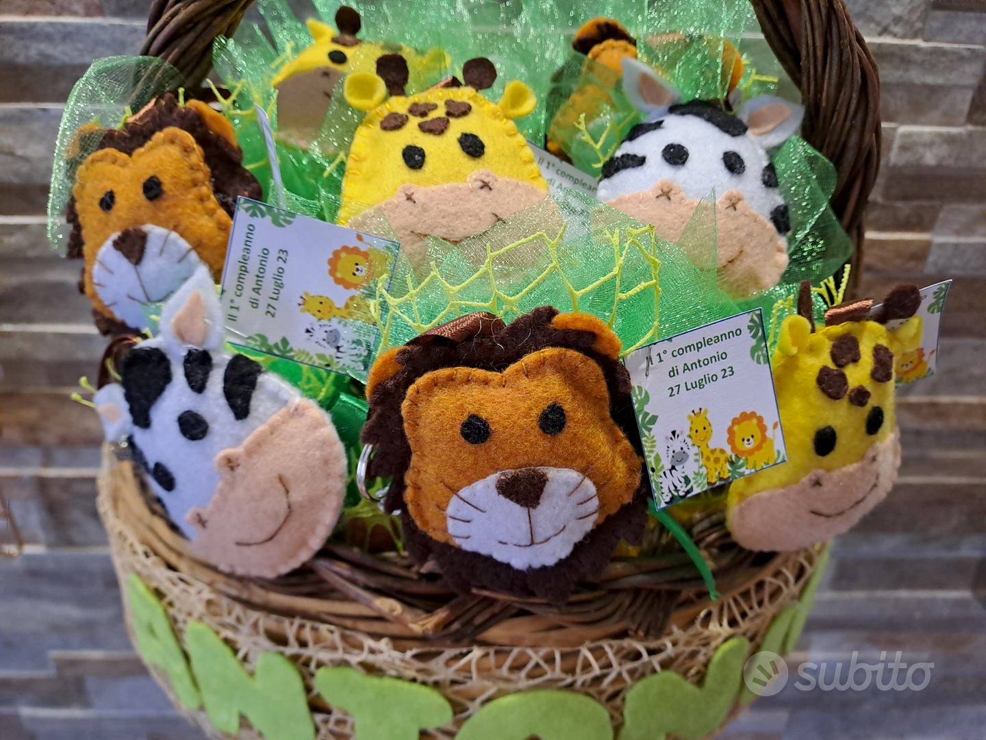 Portachiavi Gadget compleanno tema safari - Tutto per i bambini In vendita  a Catania