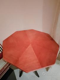 tavolo ottagonale in legno e ferro 