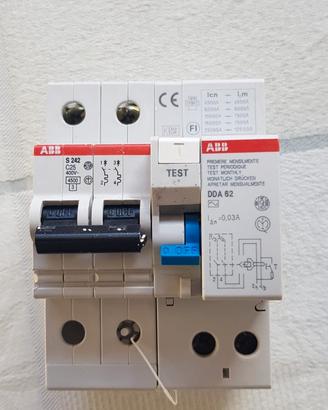 interruttore salvavita marca ABB 220V DDA 62 0,03A