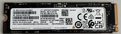 SSD Samsung M.2 NVMe 512GB MZ-VL25120