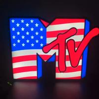 Lampada LED decorativa ispirata al famoso logo MTV