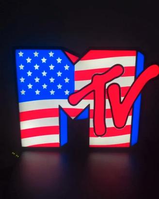 Lampada LED decorativa ispirata al famoso logo MTV