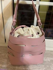 Borsa a secchiello rosa Queen Helena