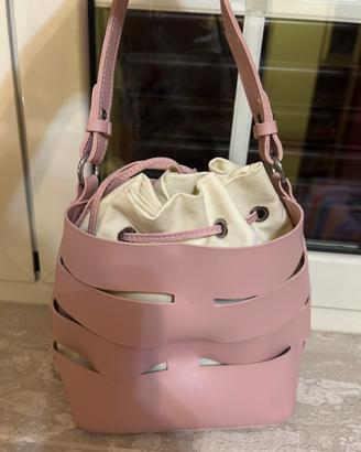Borsa a secchiello rosa Queen Helena