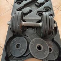 1 manubrio da palestra + dischi