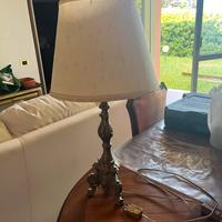 Lampada in ottone con paralume originale