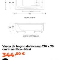 vasca da bagno ad incasso