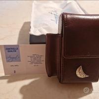 Portasigarette in pelle e argento 