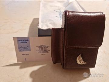 Portasigarette in pelle e argento 