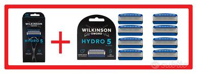 Rasoio Wilkinson Hydro 5 con testine di ricambio.