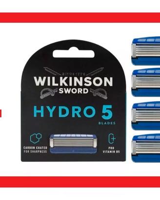 Rasoio Wilkinson Hydro 5 con testine di ricambio.