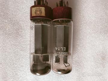 Coppia valvole el34 xf4 doppio DD  getter