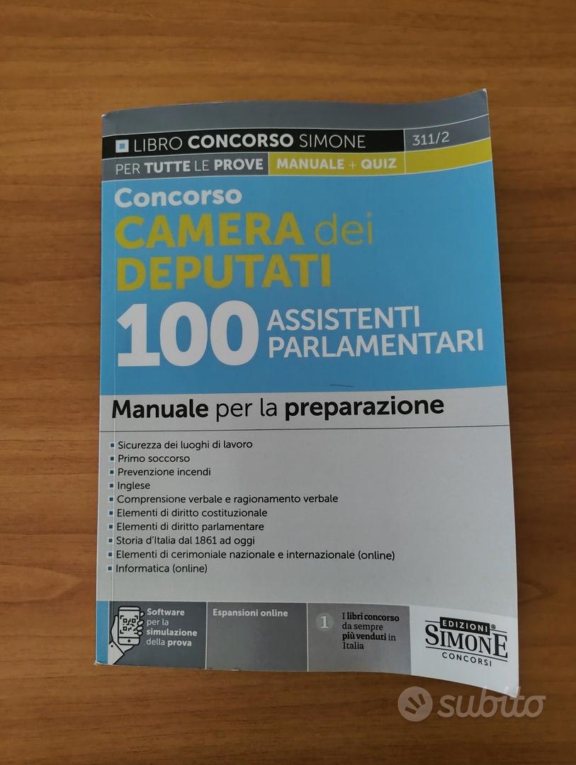 Concorso Camera dei deputati 100 assistenti parlamentari. Manuale