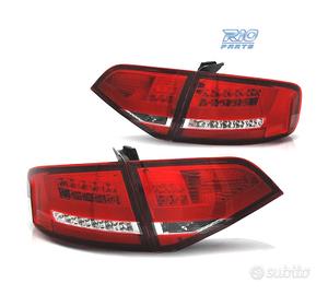 FANALI AUDI A4 B8 07-11 LIGHT BAR ROSSO CROMATO
