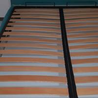 Letto contenitore verde,2 materassi singoli