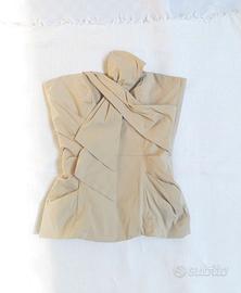 Top elegante, beige cotone leggero .F. Castellani