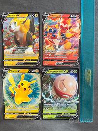 Lotto 4 Carte Pokemon V