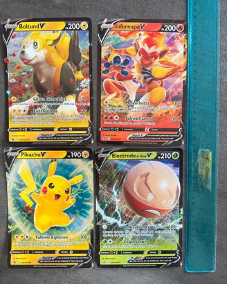 Lotto 4 Carte Pokemon V