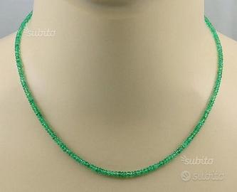 Collana smeraldi oro 750