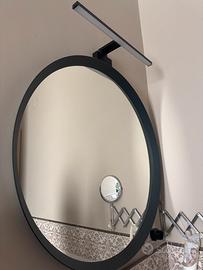 Specchio tondo nero