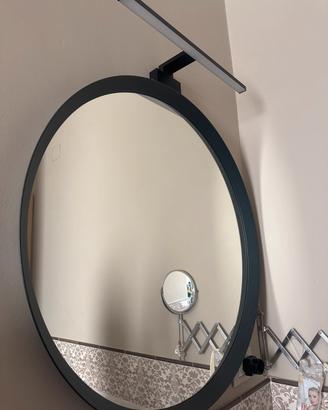 Specchio tondo nero
