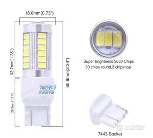 LAMPADA LED T20 BIANCA 33 LED SMS CANBUS