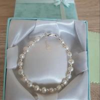Bracciale in argento 925 e perle naturali 