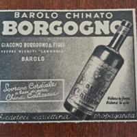 Pubblicità d'epoca Barolo Chinato Borgogno 