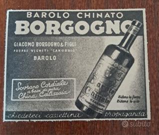 Pubblicità d'epoca Barolo Chinato Borgogno 
