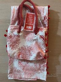 Borsa mare+ telo fouta 100% cotone
