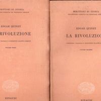 Quinet La Rivoluzione 2 voll. 1953 1a ed. Einaudi
