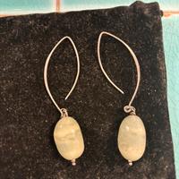 Orecchini pendenti in argento con pietra naturale