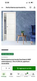 Porta scorrevole Fourlines MDF bianca 80x210 NUOVA