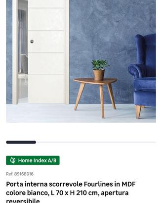Porta scorrevole Fourlines MDF bianca 80x210 NUOVA