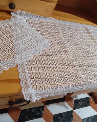 tris in pizzo macrame 'e merletti  nuovi