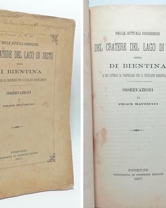DELLE ATTUALI CONDIZIONI DEL CRATERE LAGO DI SESTO
