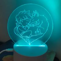 Lampada led Piccolo Principe incisa a mano 