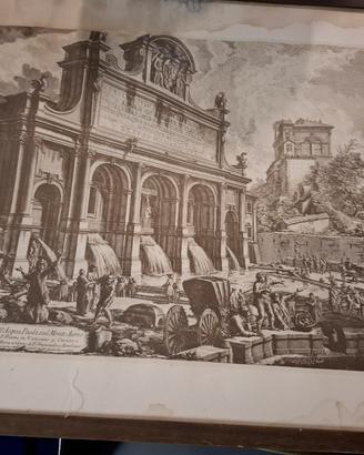 Incisione artistica veduta di Roma – Fontana dell’