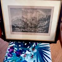 Stampa anni '30 ritraente veduta di Cosenza