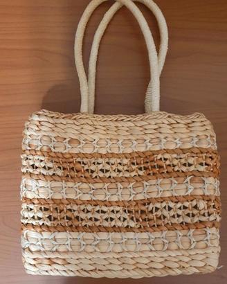 Borsa  di Paglia  Foderata 