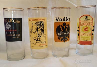 Set 4 bicchieri da cocktail vintage