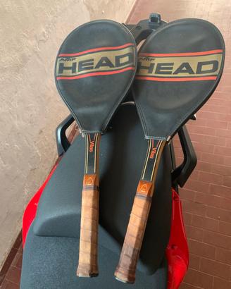 Coppia Head Vilas anni 70 racchetta tennis legno
